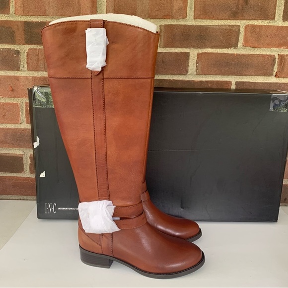 INC International Concepts Shoes - INC International Concepts Women's Frankii Leather Knee High Boots US 5.5 M WC